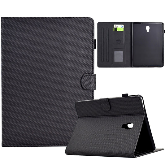 For Samsung Galaxy Tab A 10.5 Solid Color Fiber Texture Smart Tablet Leather Case(Black) by bashfashion