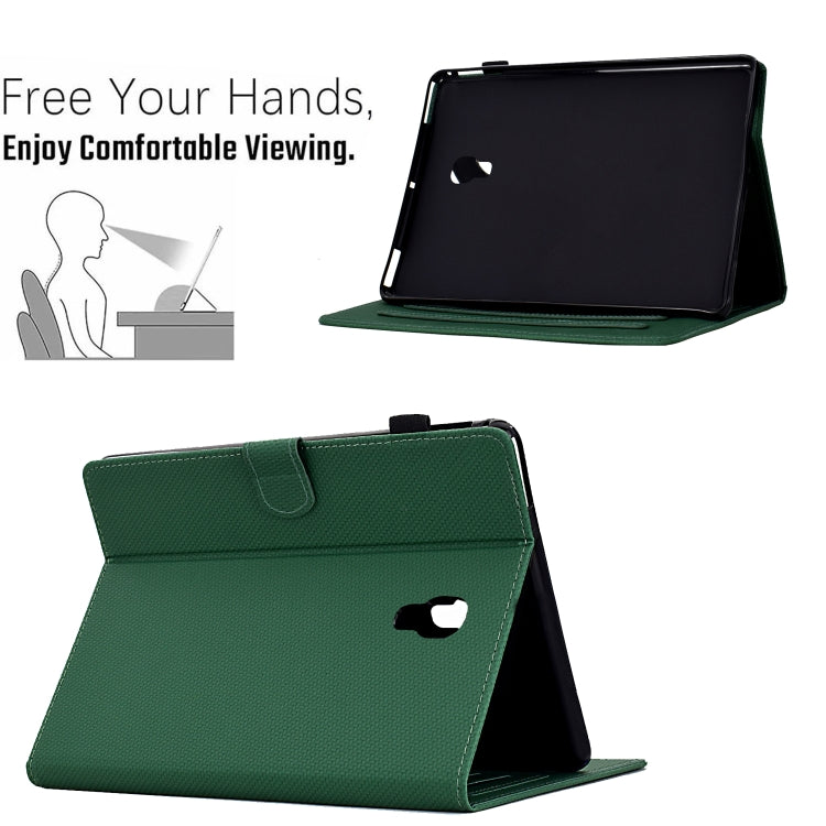 For Samsung Galaxy Tab A 10.5 Solid Color Fiber Texture Smart Tablet Leather Case(Green) by bashfashion