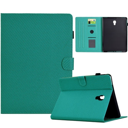 For Samsung Galaxy Tab A 10.5 Solid Color Fiber Texture Smart Tablet Leather Case(Lake Green) by bashfashion