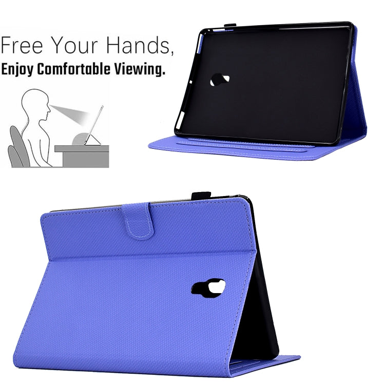 For Samsung Galaxy Tab A 10.5 Solid Color Fiber Texture Smart Tablet Leather Case(Purple) by bashfashion