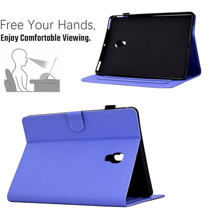 For Samsung Galaxy Tab A 10.5 Solid Color Fiber Texture Smart Tablet Leather Case(Purple) by bashfashion