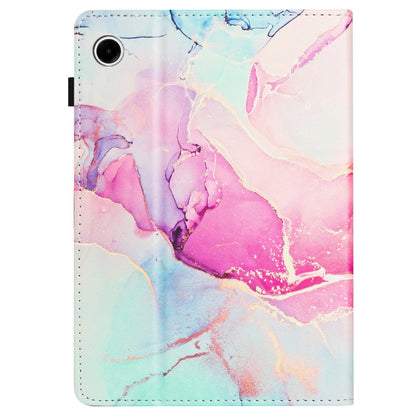 For Samsung Galaxy Tab A8 X200 / X207 Marble Litchi Leather Smart Tablet Case(Pink) by bashfashion