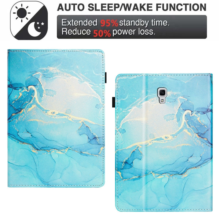 For Samsung Galaxy Tab A 10.5 T590 Marble Litchi Leather Smart Tablet Case(Green) by bashfashion