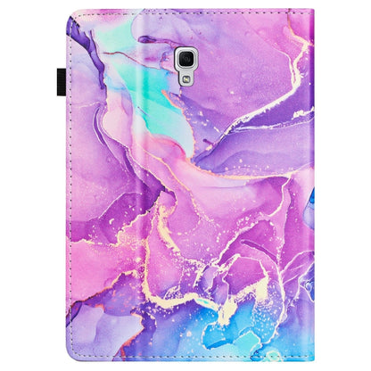 For Samsung Galaxy Tab A 10.5 T590 Marble Litchi Leather Smart Tablet Case(Purple) by bashfashion