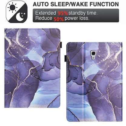 For Samsung Galaxy Tab A 10.5 T590 Marble Litchi Leather Smart Tablet Case(Grey) by bashfashion