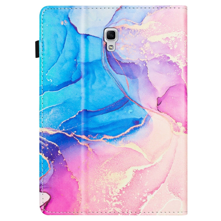 For Samsung Galaxy Tab A 10.5 T590 Marble Litchi Leather Smart Tablet Case(Pink Blue) by bashfashion