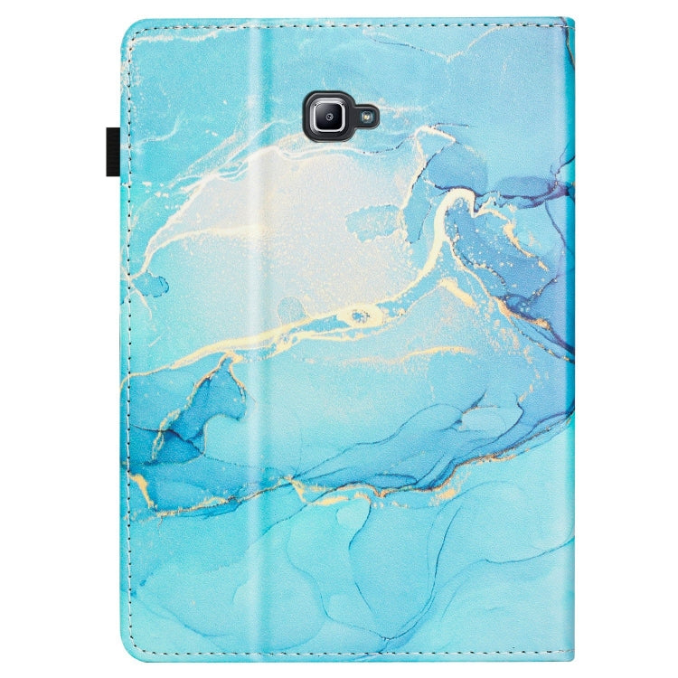 For Samsung Galaxy Tab A 10.1 T580 Marble Litchi Leather Smart Tablet Case(Green) by bashfashion