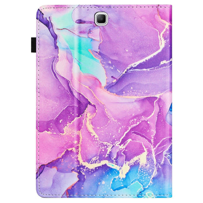 For Samsung Galaxy Tab A 8.0 T350 Marble Litchi Leather Smart Tablet Case(Purple) by bashfashion