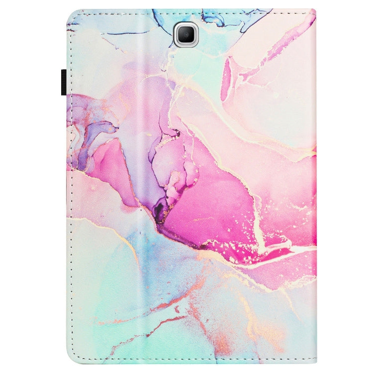 For Samsung Galaxy Tab A 8.0 T350 Marble Litchi Leather Smart Tablet Case(Pink) by bashfashion