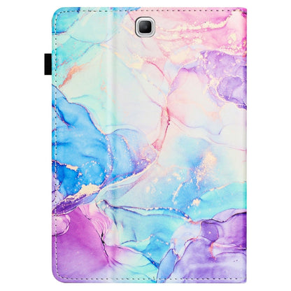 For Samsung Galaxy Tab A 8.0 T350 Marble Litchi Leather Smart Tablet Case(Purple Blue) by bashfashion