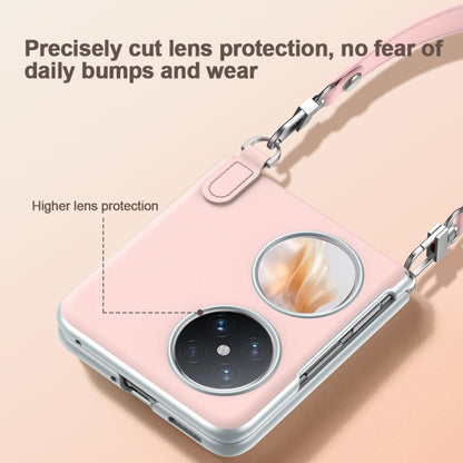 For Huawei P50 Pocket / Pocket S SULADA Skin Feel Liquid Leather Phone Case with Strap(White) by SULADA