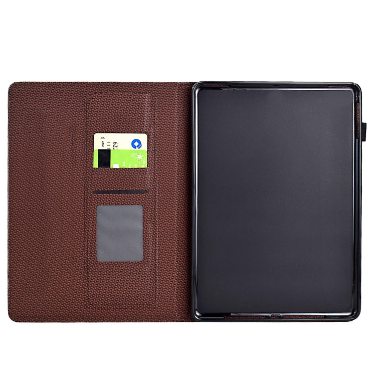 For Amazon Kindle Paperwhite 12th Gen 2024 Solid Color Fiber Texture Smart Tablet Leather Case(Brown) by bashfashion