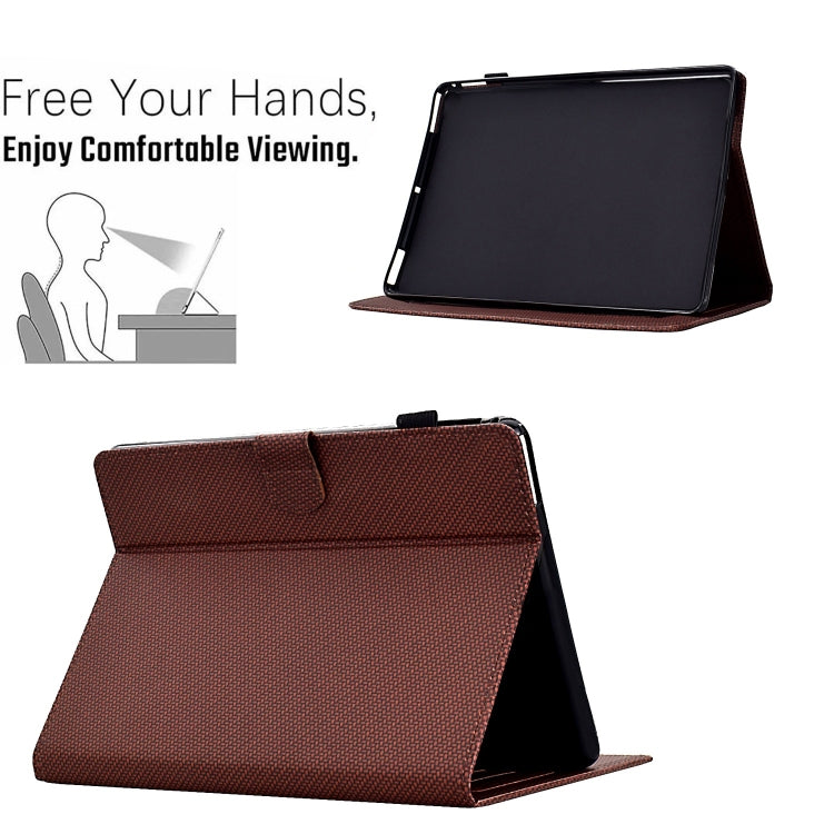 For Amazon Kindle Paperwhite 12th Gen 2024 Solid Color Fiber Texture Smart Tablet Leather Case(Brown) by bashfashion