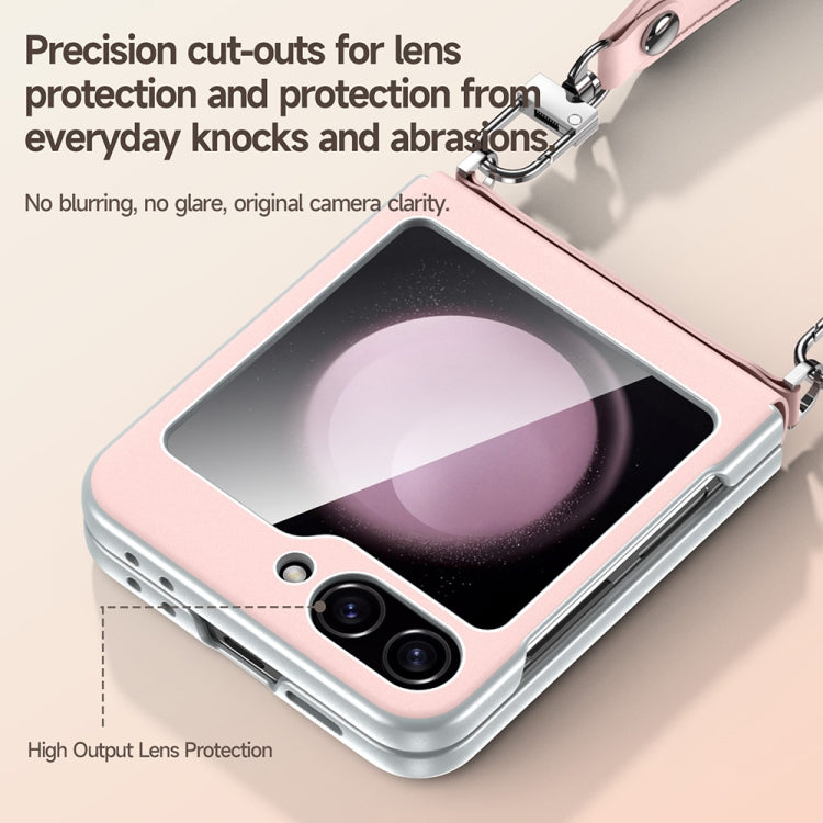 For Samsung Galaxy Z Flip6 / Flip7 FE SULADA Skin Feel Liquid Leather Phone Case with Strap(Black) by SULADA