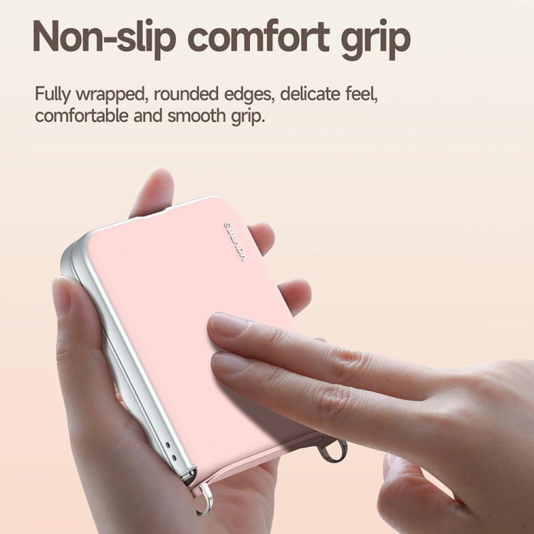 For Samsung Galaxy Z Flip5 SULADA Skin Feel Liquid Leather Phone Case with Strap(Black) by SULADA