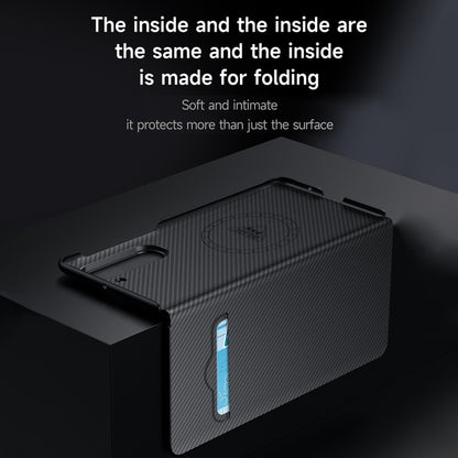 For Samsung Galaxy Z Fold4 SULADA Kevlar 600D Texture Smart Window Leather Phone Case(Purple) by SULADA