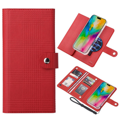 For iPhone 16 ViLi GHA-C Series RFID MagSafe Magnetic Flip Leather Phone Case(Red) by ViLi