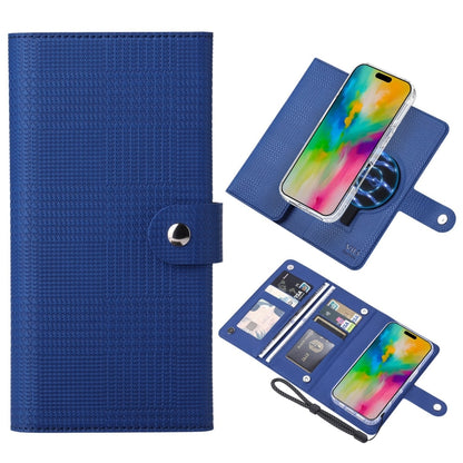 For iPhone 16 Plus ViLi GHA-C Series RFID MagSafe Magnetic Flip Leather Phone Case(Blue) by ViLi
