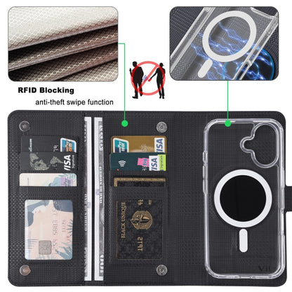 For iPhone 16 Pro Max ViLi GHA-C Series RFID MagSafe Magnetic Flip Leather Phone Case(Black) by ViLi