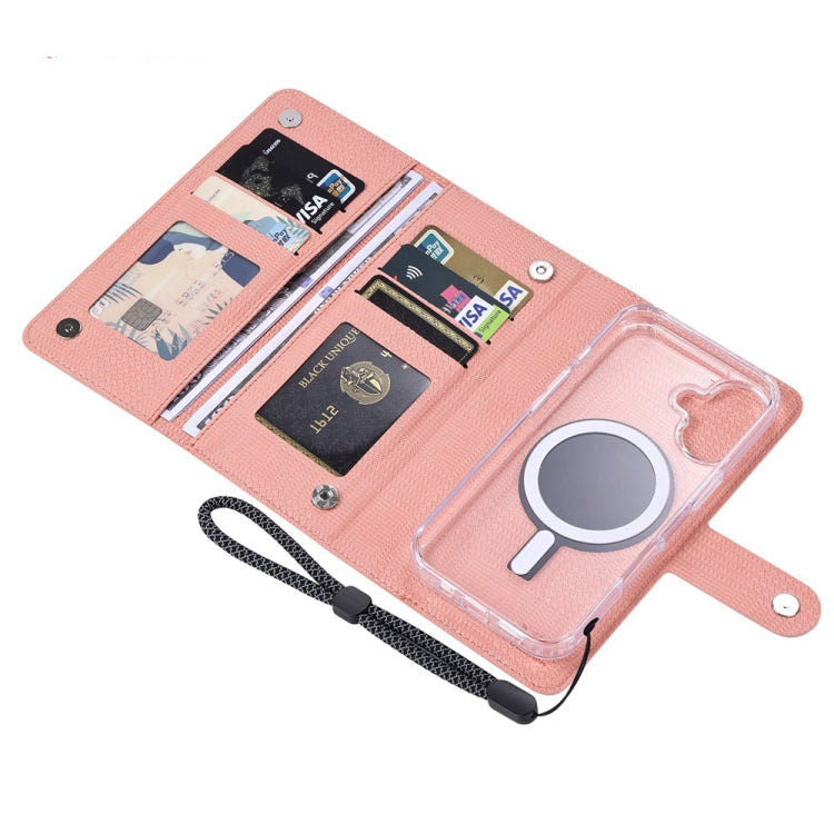 For iPhone 15 Pro Max ViLi GHA-C Series RFID MagSafe Magnetic Flip Leather Phone Case(Pink) by ViLi