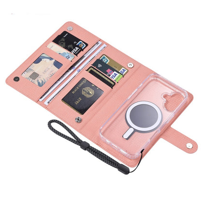 For iPhone 15 Pro Max ViLi GHA-C Series RFID MagSafe Magnetic Flip Leather Phone Case(Pink) by ViLi