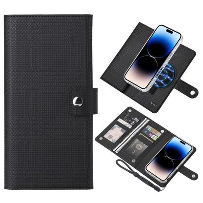 For iPhone 14 Pro ViLi GHA-C Series RFID MagSafe Magnetic Flip Leather Phone Case(Black) by ViLi