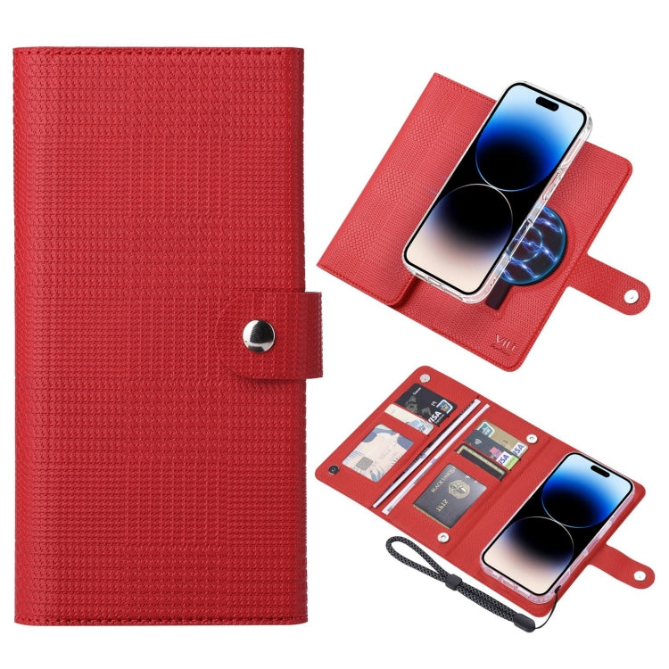 For iPhone 14 Pro ViLi GHA-C Series RFID MagSafe Magnetic Flip Leather Phone Case(Red) by ViLi