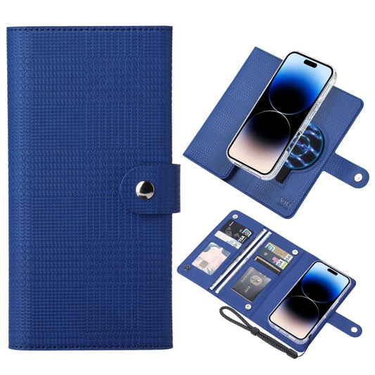 For iPhone 14 Pro ViLi GHA-C Series RFID MagSafe Magnetic Flip Leather Phone Case(Blue) by ViLi