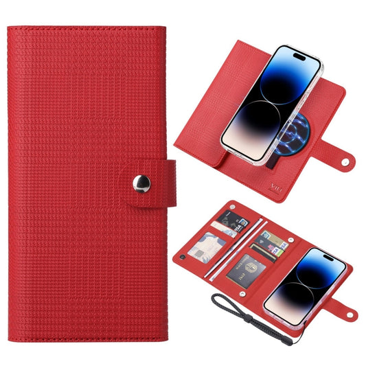 For iPhone 14 Pro Max ViLi GHA-C Series RFID MagSafe Magnetic Flip Leather Phone Case(Red) by ViLi