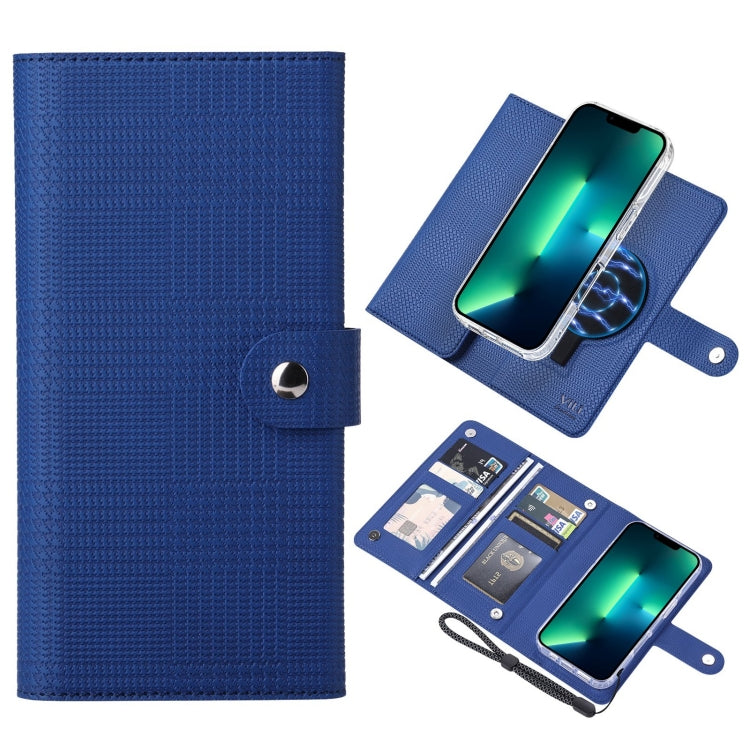 For iPhone 13 Pro Max ViLi GHA-C Series RFID MagSafe Magnetic Flip Leather Phone Case(Blue) by ViLi