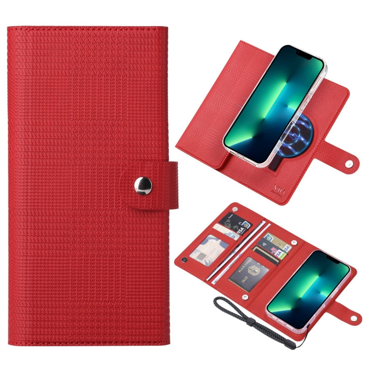 For iPhone 13 Pro ViLi GHA-C Series RFID MagSafe Magnetic Flip Leather Phone Case(Red) by ViLi