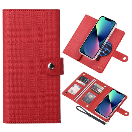 For iPhone 13 ViLi GHA-C Series RFID MagSafe Magnetic Flip Leather Phone Case(Red) by ViLi