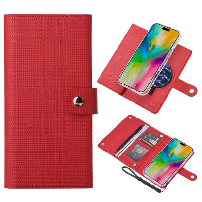 For iPhone 16 Pro Max ViLi GHB-C Series RFID MagSafe Magnetic Flip Leather Phone Case(Red) by ViLi