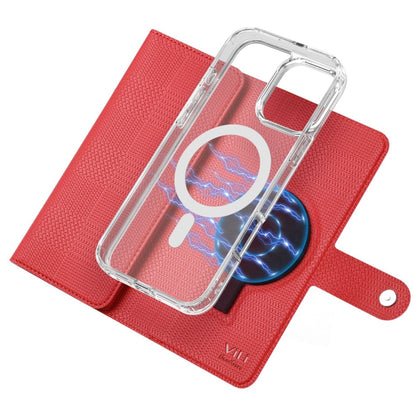 For iPhone 16 Pro Max ViLi GHB-C Series RFID MagSafe Magnetic Flip Leather Phone Case(Red) by ViLi
