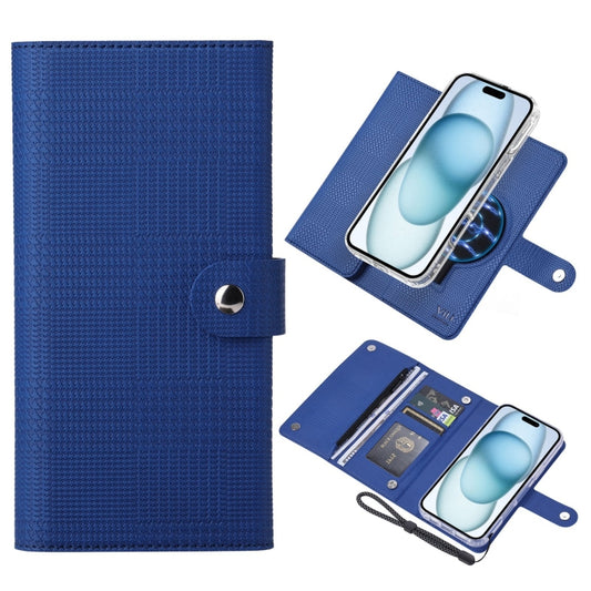 For iPhone 15 Plus ViLi GHB-C Series RFID MagSafe Magnetic Flip Leather Phone Case(Blue) by ViLi