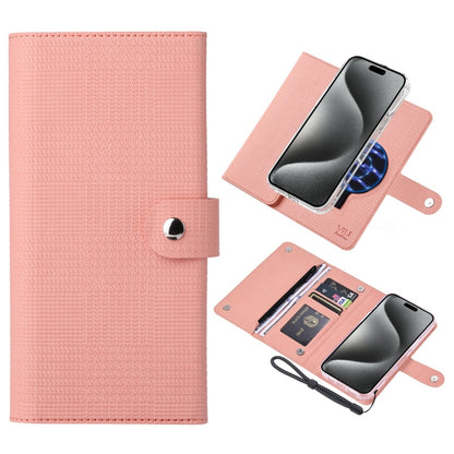 For iPhone 15 Pro ViLi GHB-C Series RFID MagSafe Magnetic Flip Leather Phone Case(Pink) by ViLi