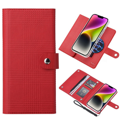 For iPhone 14 Plus ViLi GHB-C Series RFID MagSafe Magnetic Flip Leather Phone Case(Red) by ViLi