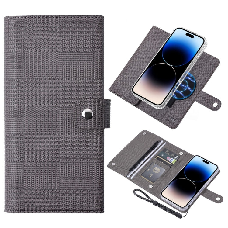 For iPhone 14 Pro ViLi GHB-C Series RFID MagSafe Magnetic Flip Leather Phone Case(Grey) by ViLi