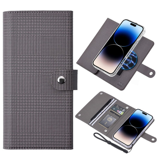 For iPhone 14 Pro Max ViLi GHB-C Series RFID MagSafe Magnetic Flip Leather Phone Case(Grey) by ViLi