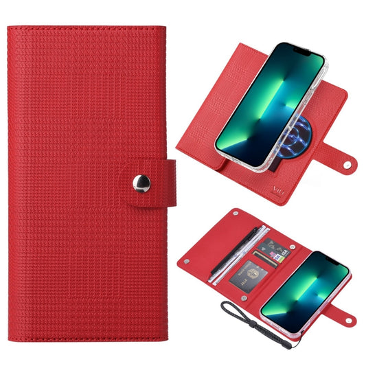 For iPhone 13 Pro Max ViLi GHB-C Series RFID MagSafe Magnetic Flip Leather Phone Case(Red) by ViLi