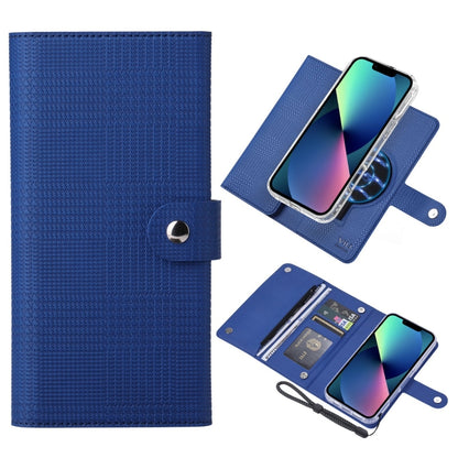 For iPhone 13 ViLi GHB-C Series RFID MagSafe Magnetic Flip Leather Phone Case(Blue) by ViLi