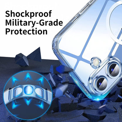 For iPhone 16 ViLi MAG-C Series MagSafe Magnetic PC + TPU Phone Case(Transparent) by ViLi