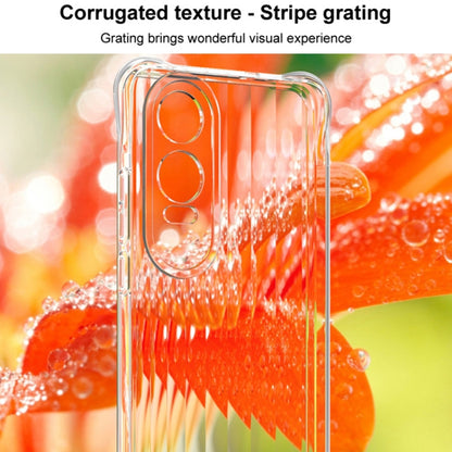 For OnePlus Nord CE4 Lite 5G IMAK Corrugated Texture Airbag TPU Phone Case(Transparent Black) by imak