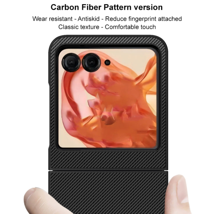 For Motorola Razr 50 / Razr 2024 imak Ruiyi Series Carbon Fiber PU + PC Phone Case by imak