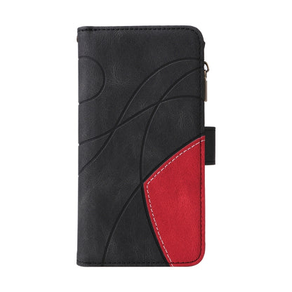 For iPhone 16e Dual-color 9 Card Slots Zipper Wallet Leather Phone Case(Black) by bashfashion