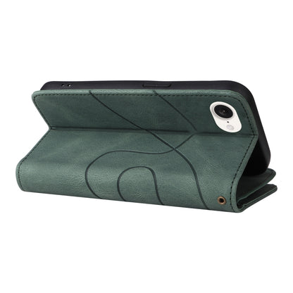 For iPhone 16e Dual-color 9 Card Slots Zipper Wallet Leather Phone Case(Green) by bashfashion