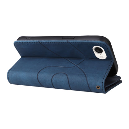 For iPhone 16e Dual-color 9 Card Slots Zipper Wallet Leather Phone Case(Blue) by bashfashion