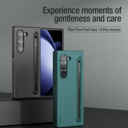 For Samsung Galaxy Z Fold6 5G NILLKIN Flex Pure PC + Liquid Silicone Phone Case with S Pen(Black) by NILLKIN