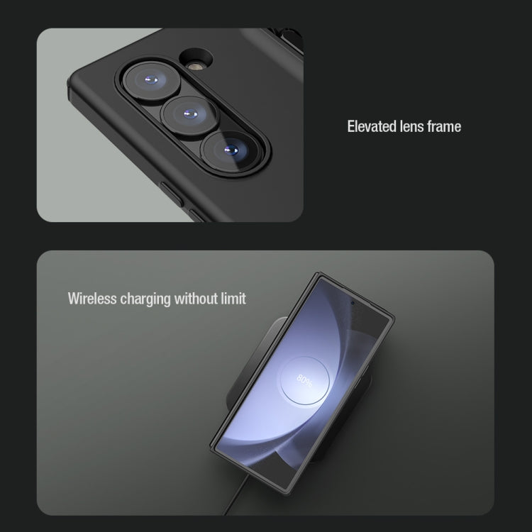 For Samsung Galaxy Z Fold6 5G NILLKIN Flex Pure PC + Liquid Silicone Phone Case with S Pen(Black) by NILLKIN