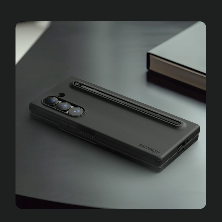 For Samsung Galaxy Z Fold6 5G NILLKIN Flex Pure PC + Liquid Silicone Phone Case with S Pen(Black) by NILLKIN